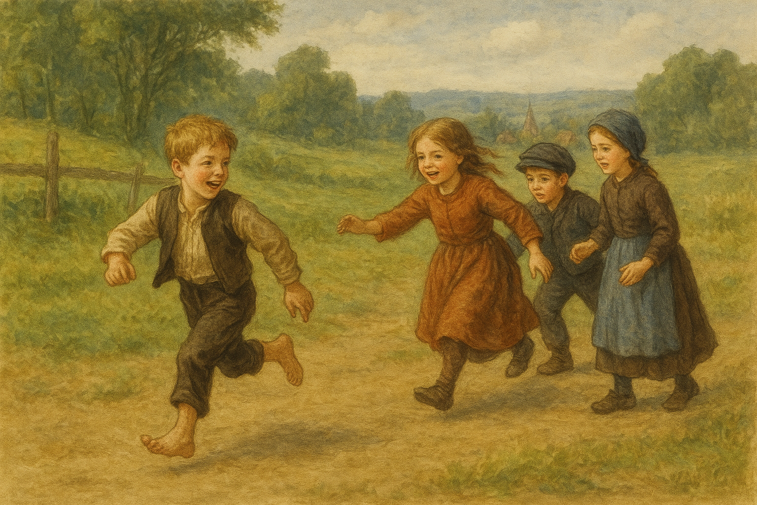 Kinderspiele in alter Zeit