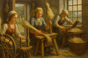 Flachse, Spinner und die Tuchfabrik Eickhoff in Heinrichsthal