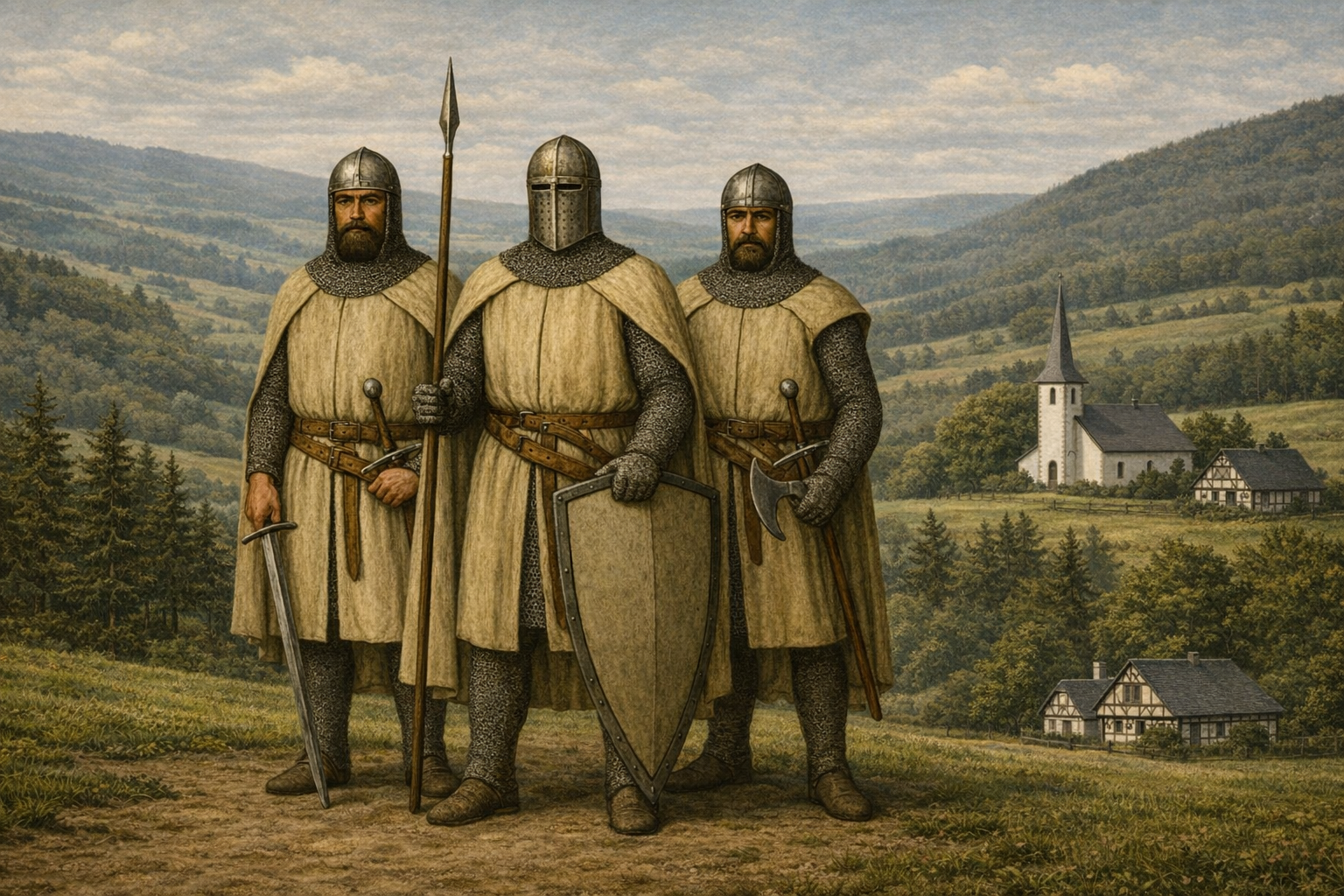 Drei Ritter in Brabecke