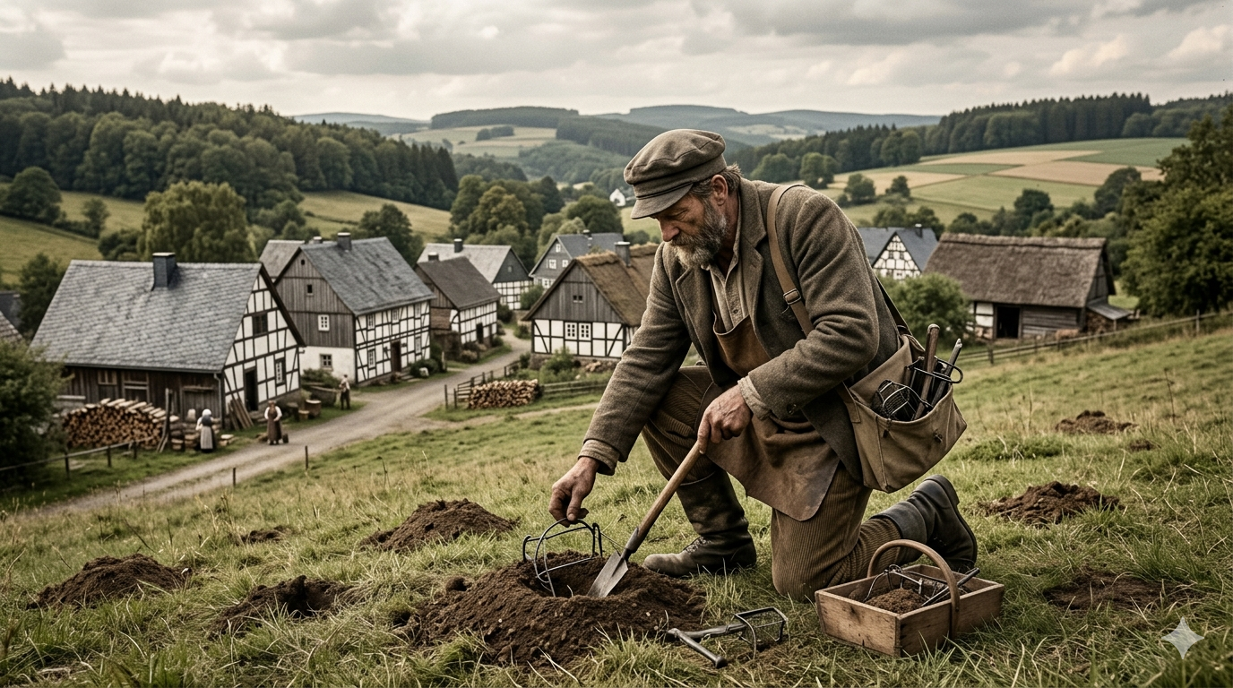 Johann Wolf, Referinghausen,
von Beruf: Maufwurffänger